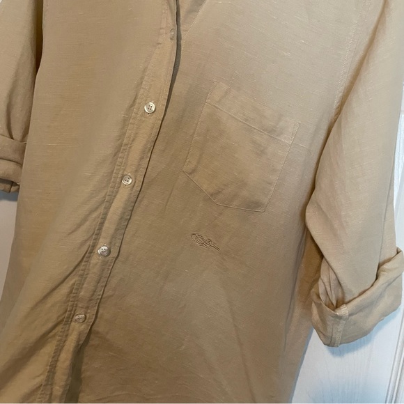 Marie St Barth Safari Cotton Button Down Shirt Sz 40 European Rope Embroidered - Picture 5 of 10